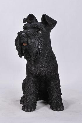 Imagem de Estatueta Hi-Line Gift Ltd 87983S-BK Schnauzer preto 34x39x22cm 2,5 kg