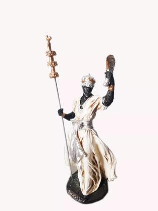 Imagem de Estatueta Orixá Oxalá 27,5cm De Resina Umbanda Imagem Branco