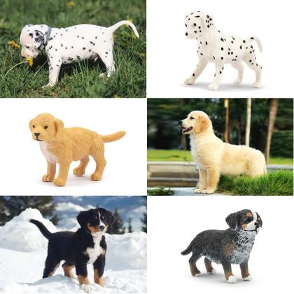 Imagem de Estatuetas de animais, conjunto de brinquedos Toymany Mini Dog, 12 peças, presente para crianças