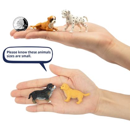 Imagem de Estatuetas de animais, conjunto de brinquedos Toymany Mini Dog, 12 peças, presente para crianças