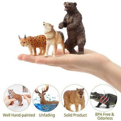 Imagem de Estatuetas de animais Toy Toymany North American Forest x12