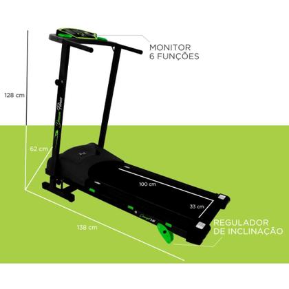 Imagem de Esteira Elétrica Dream Fitness Concept 1.6 Com Inclinação E Amortecedor Academia Residencial