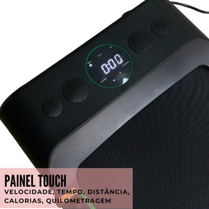 Imagem de Esteira Elétrica Ergométrica Dobrável 2x1 Portátil 100Kg 12Km/h 2.0hp Importway Iwest