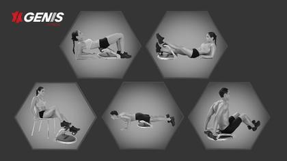 Imagem de Esteira Ergométrica Dobrável GT 500 e Plataforma Abdominal Ab Max Genis