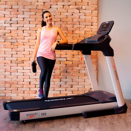 Imagem de Esteira Ergométrica Speedo TR5 com Inclinação Amortecimento e Bluetooth - Motor DC 4.0HP até 18km/h