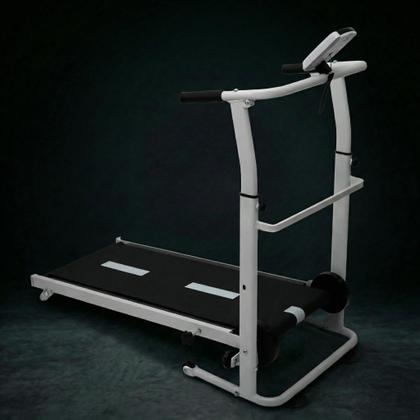 Imagem de Esteira Mecânica de Caminhada Self Machine com Display Mile Fitness Ergometrica Academia Equilíbrio Constância Branca