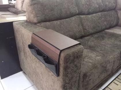 Imagem de Esteira Para Braço Sofá Com Porta Controle Tabaco.