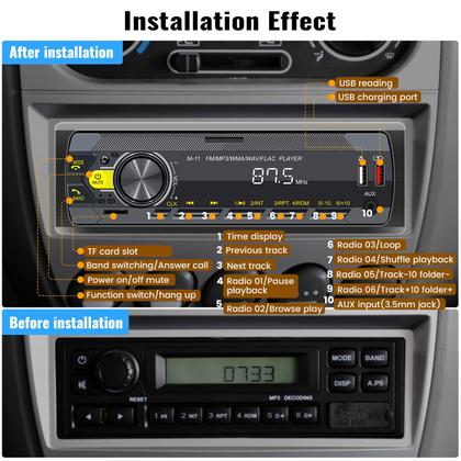 Imagem de Estéreo Automotivo SIXWIN Single Din com Bluetooth 5.0 e Função Hands-Free
