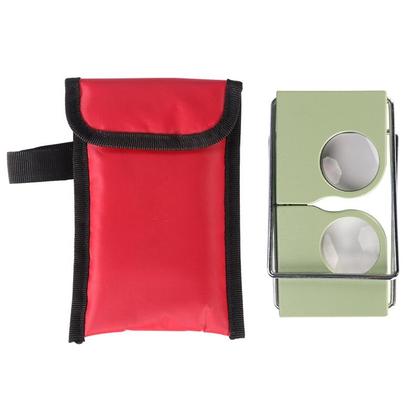 Imagem de Estereoscópio de Bolso DMITER 4X - Ampliação 4x - Cores Prata/Verde Cinza