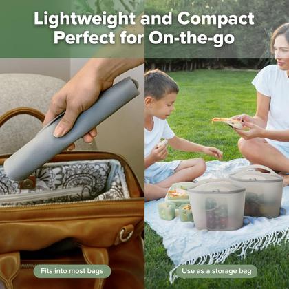 Imagem de Esterilizador a Vapor para Microondas Haakaa - Silicone Cinza - 2 Peças