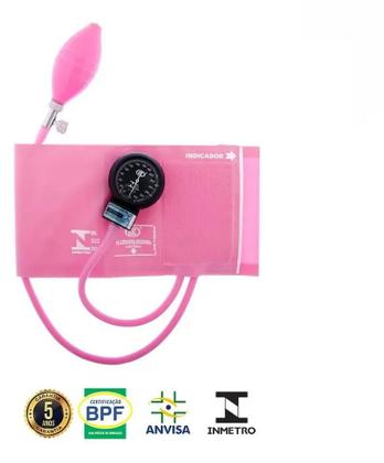 Imagem de Estetoscópio Bic Eternity + Esfigmomanômetro Aparelho de Pressão Bic Rosa Chiclé