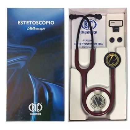 Imagem de Estetoscópio Bic Eternity III Duplo Vinho Rainbow Adulto e Pediátrico