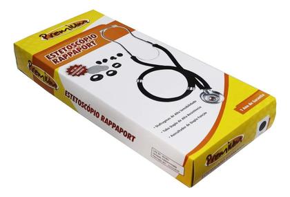Imagem de Estetoscópio Rappaport Premium Profissional Tubo Duplo Cor Preto