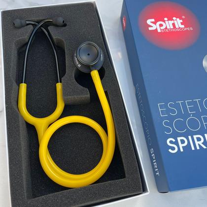 Imagem de Estetoscópio Spirit MD Professional Adulto Black Edition Amarelo