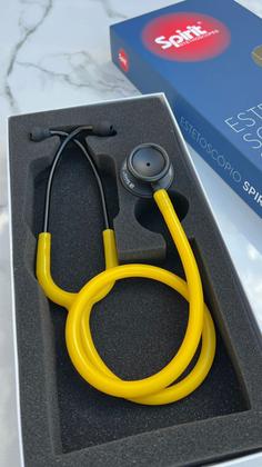 Imagem de Estetoscópio Spirit MD Professional Adulto Black Edition Amarelo
