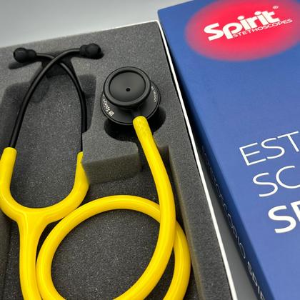 Imagem de Estetoscópio Spirit MD Professional Adulto Black Edition Amarelo