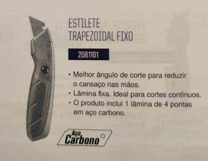 Imagem de Estilete Fixo Trapezoidal Com Lâmina 18mm Irwin 2081101