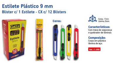 Imagem de Estilete Pro Com Trava De Segurança E Quebra Laminas 09mm