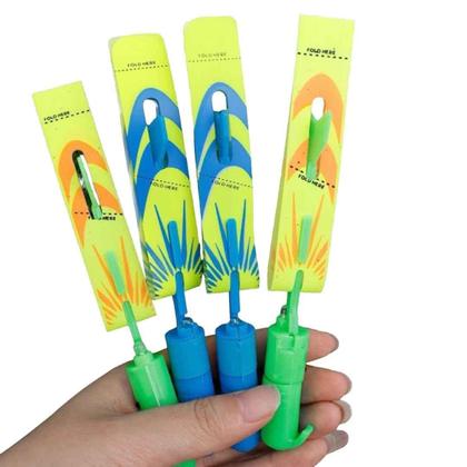 Imagem de Estilingue Foguete com LED - Kit 4 Foguetes e 2 Estilingues