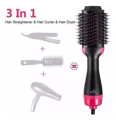 Imagem de Estilo E Praticidade: Escova Profissional 3 Em 1 Seca Alisa