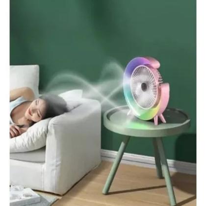 Imagem de Estiloso e Compacto: Ventilador com USB e Luz RGB!