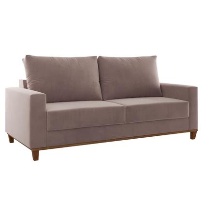 Imagem de Estofado Gael Living 3 Lugares 2 Almofadas Soltas Veludo Rosa