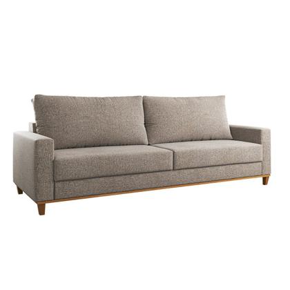 Imagem de Estofado Living 4 Lugares Columbia 2,2M Linho Kaki - Casa Giulia
