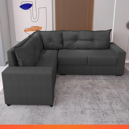 Imagem de Estofado Sofá de Canto 5 Lugares Veneza com Espuma D26 e Estrutura de Eucalipto Galego Home