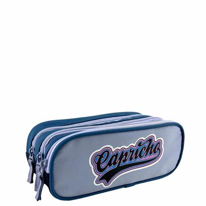 Imagem de Estojo 3 Compartimentos Capricho Class Cosmic Patches - Azul