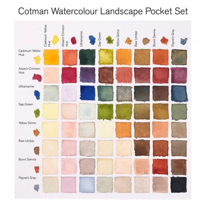 Imagem de Estojo Aquarela Cotman Paisagem Winsor & Newton 8 Cores