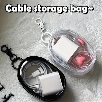 Imagem de Estojo Bolsa Organizador Cabos Acessórios Eletrônicos Viagem