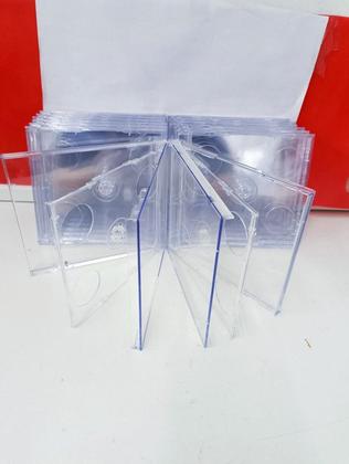 Imagem de Estojo Box Cd Acrílico Cristal DUPLA 5 PEÇAS