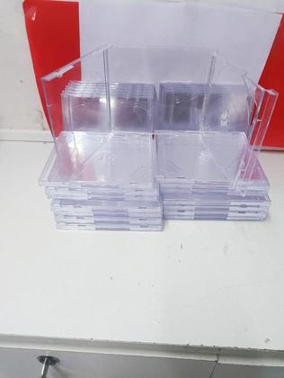 Imagem de Estojo Box Cd Acrílico Cristal DUPLA 5 PEÇAS