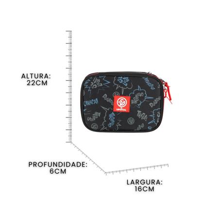 Imagem de Estojo Box Enaldinho 36 Elásticos Escolar Juvenil Meninos