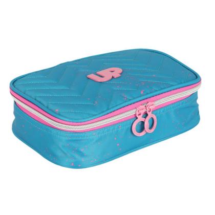 Imagem de Estojo Box Escolar Infantil Azul Claro Com Rosa Up4you