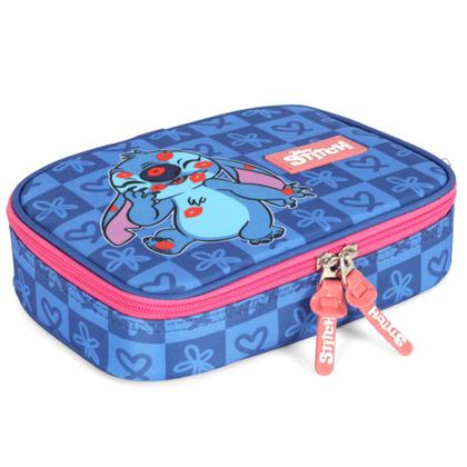 Imagem de Estojo Box Escolar Infantil Juvenil Lilo Stitch Disney Luxcel