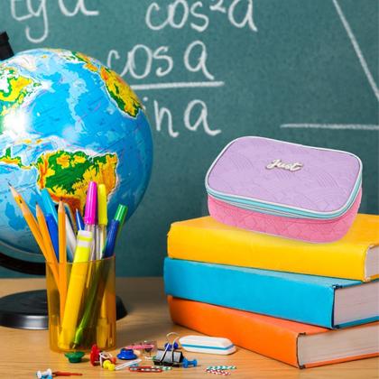 Imagem de Estojo Box Estojo Escolar Organizador C/ 2 Divisorias Meninas