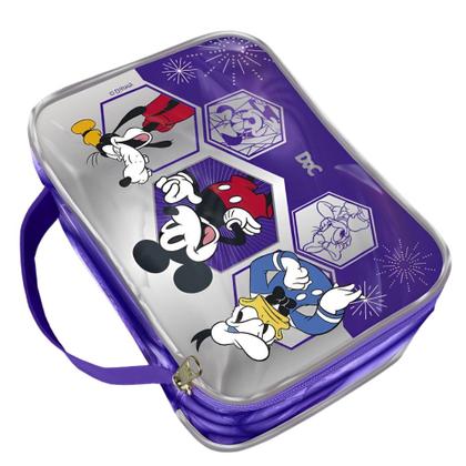 Imagem de Estojo Box Multiuso Dac Com Alça Disney 100 Cristal Roxo
