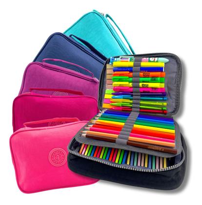 Imagem de Estojo Box Organizador Escola Grande Masculino Feminino Liso