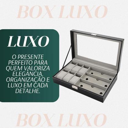 Imagem de Estojo Caixa Para Relógios Óculos Com Interno Aveludado Luxo