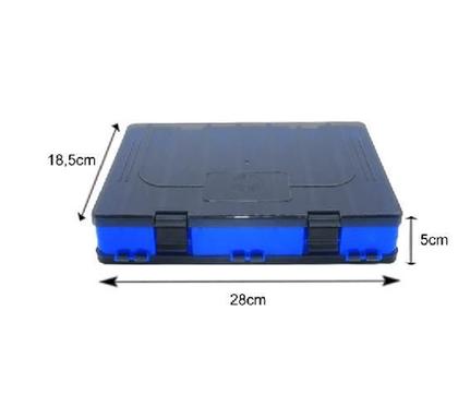 Imagem de Estojo Caixa Pesca Duplo Iscas Artificiais Anzol Girador