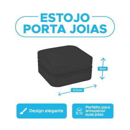 Imagem de Estojo Caixinha Porta Joias Bijuterias Pequeno Compacto Amgd