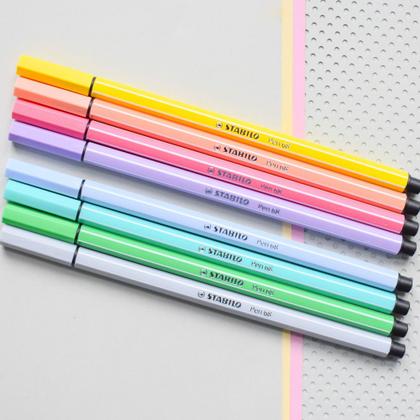 Imagem de Estojo Caneta Pen 68 com 8 cores Pastel - Stabilo