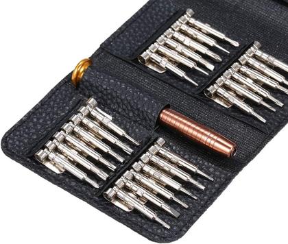 Imagem de Estojo Case com Chaves de Precisão 24 em 1 com Imã e Ferramentas Magnéticas para Reparo Manual de Eletrônicos Telefone PC e Notebook 