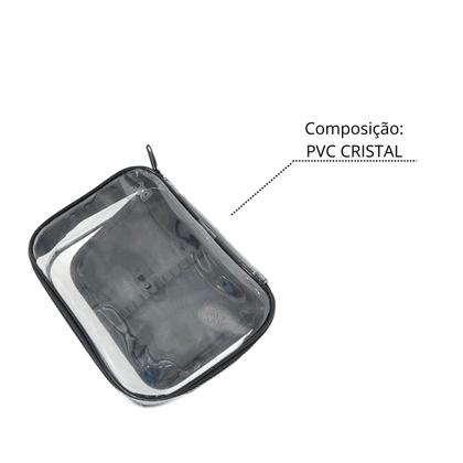 Imagem de Estojo Cristal Transparente Com Divisórias Dac