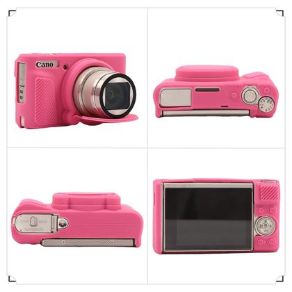Imagem de Estojo de câmera SZHSYJY para Canon PowerShot SX740/SX730 (vermelho pêssego)