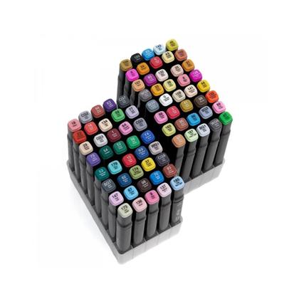 Imagem de Estojo de Canetinhas Ponta Dupla Pintura Bolsa Maleta 60 Cores Canetinha