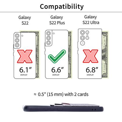 Imagem de Estojo de cartão Dockem Luxe M2T para Galaxy S22 Plus com 2 compartimentos para cartões