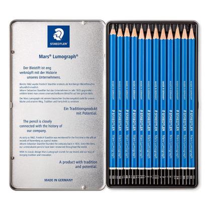 Imagem de Estojo de Lápis Grafite Staedtler Mars Lumograph 12 Pçs