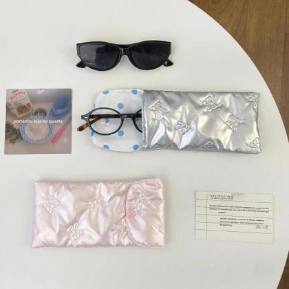 Imagem de Estojo De Óculos De Sol Portátil Para Mulheres Em Algodão Com Almofada Anti-impacto, Bolsa De